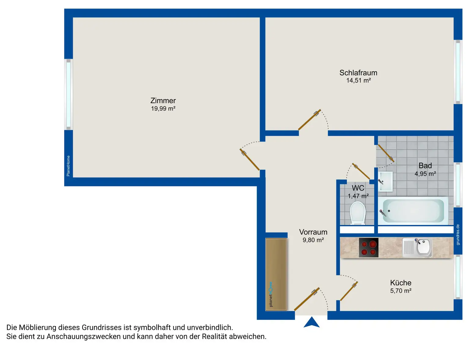 Grundriss Wohnung