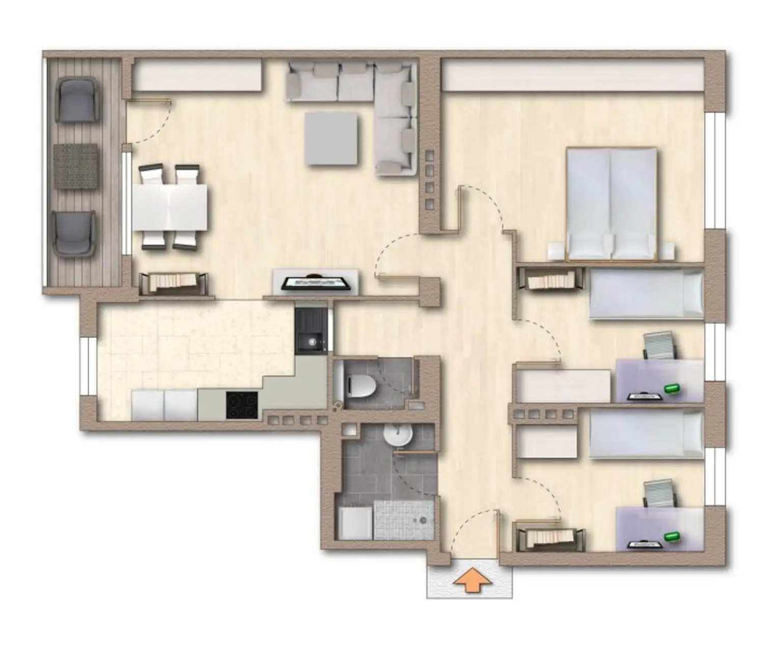 Familienfreundliche 4-Zimmerwohnung in ruhiger Lage von Ebensee