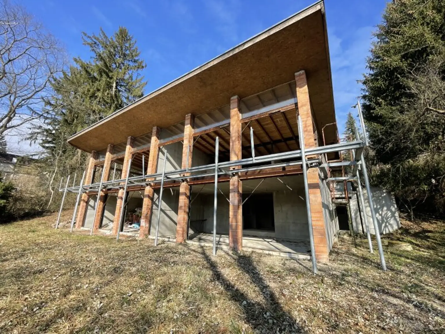 ZWEI DOPPELHAUSHÄLFTEN IM ROHBAU - PURKERSDORF mit großartigen FERNBLICK