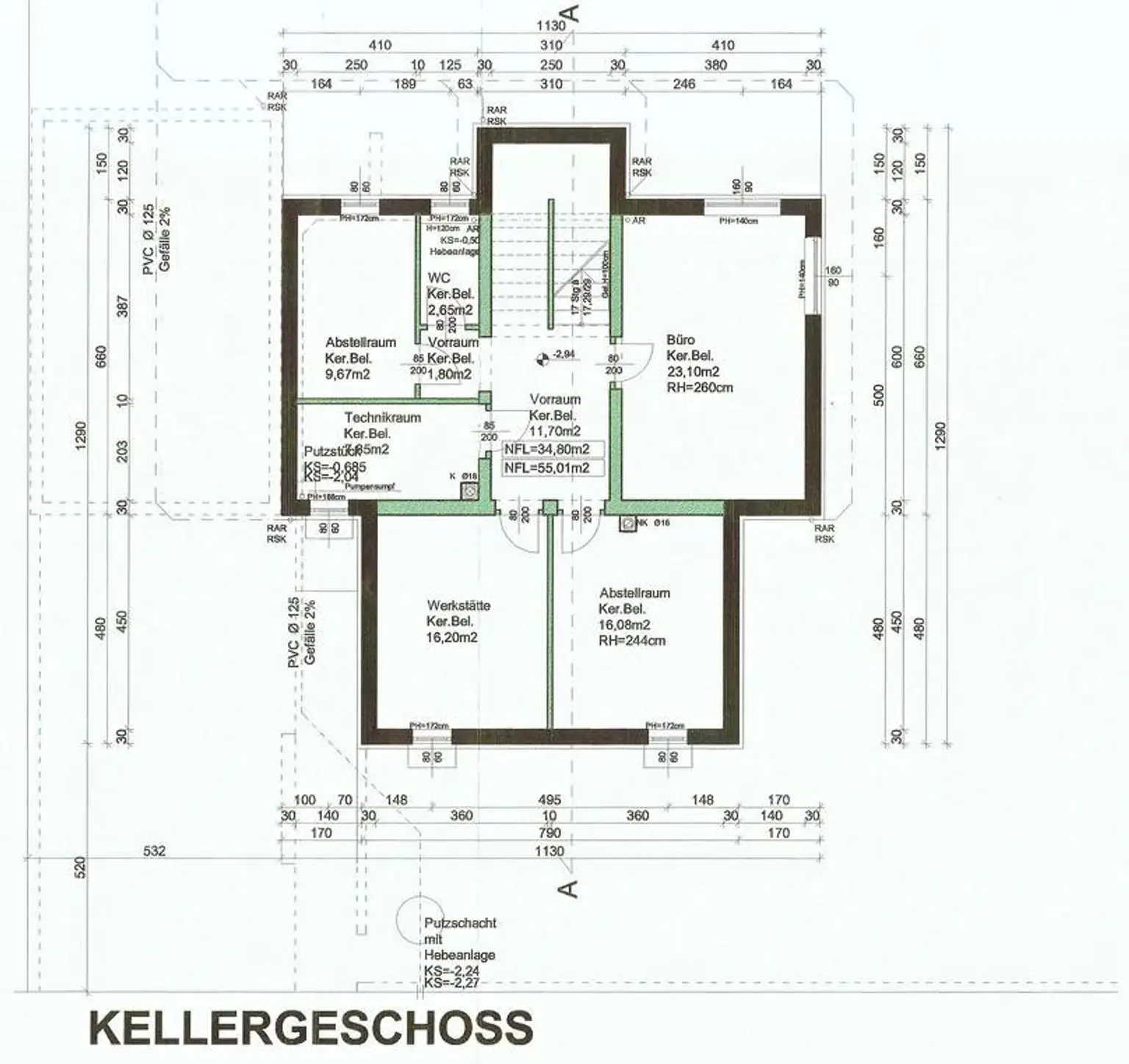 Grundriss Keller