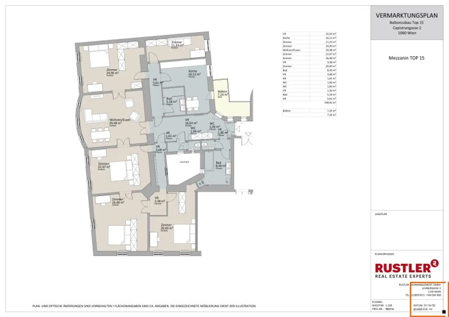 Museumsquartier: Erstbezug: Elegante 5,5 Zimmer-Altbauwohnung mit Balkon