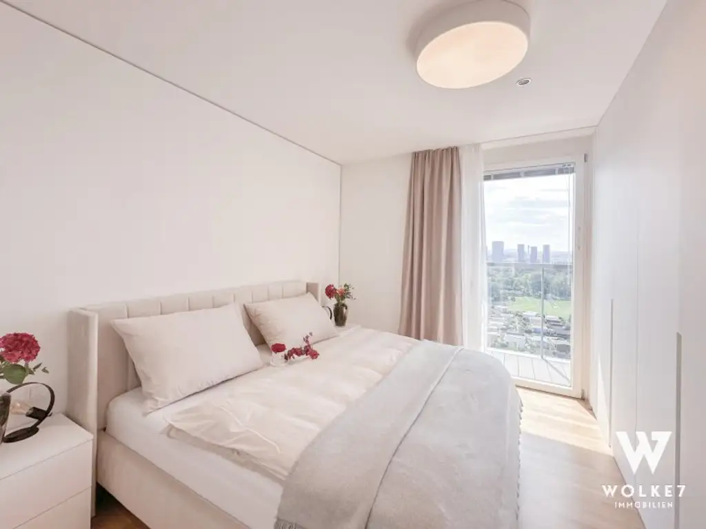 Exklusive 3-Zimmer-Residenz im Marina Tower – 16. Etage mit Donaupanorama