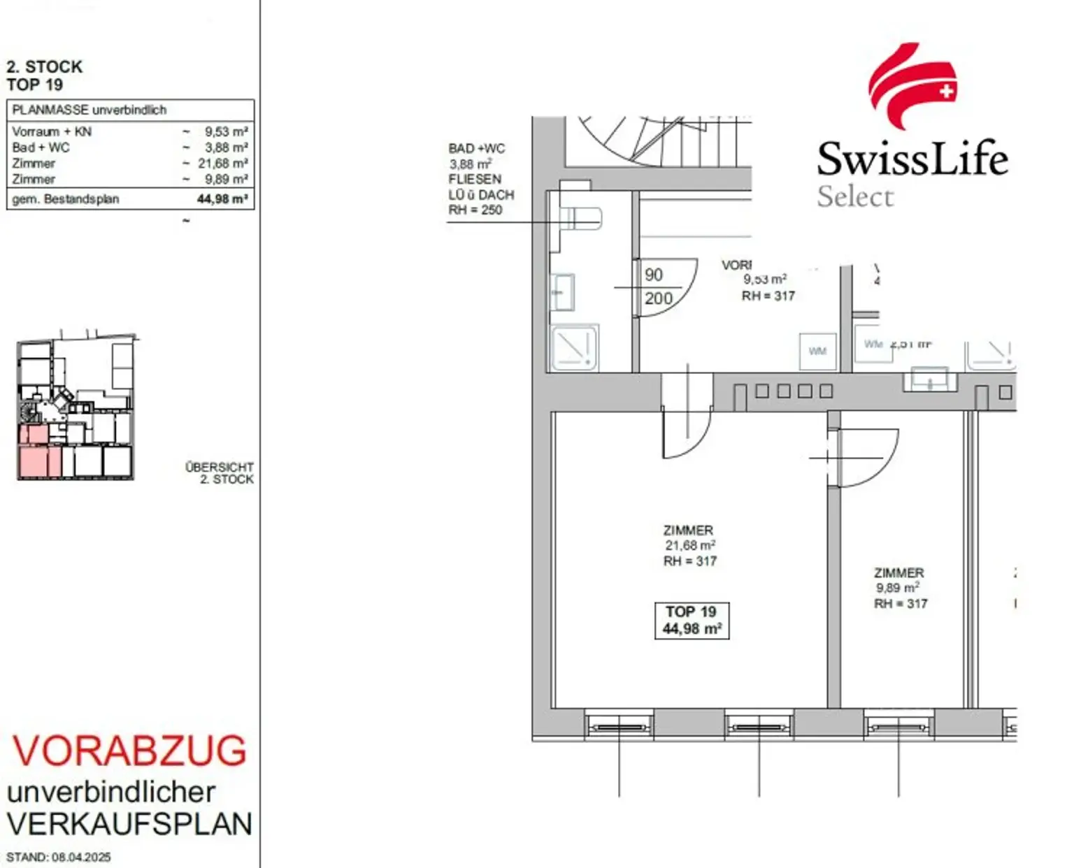 + Lerchenfeld Living + Sanierte und revitalisierte 2 Zimmer Wohnung mit Fußbodenheizung + PV-Anlage + Luftwärmepumpe