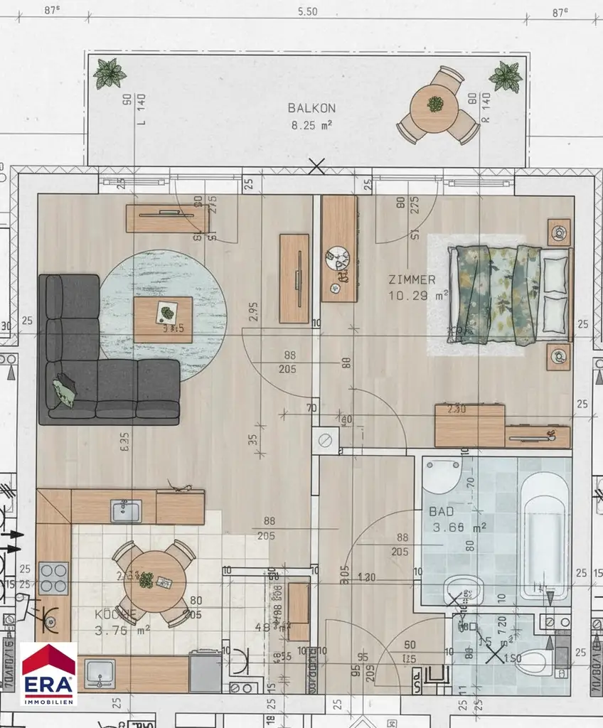 Moderne 2-Zi Wohnung in Nöstlbach mit Balkon, Stellplatz & Fußbodenheizung!