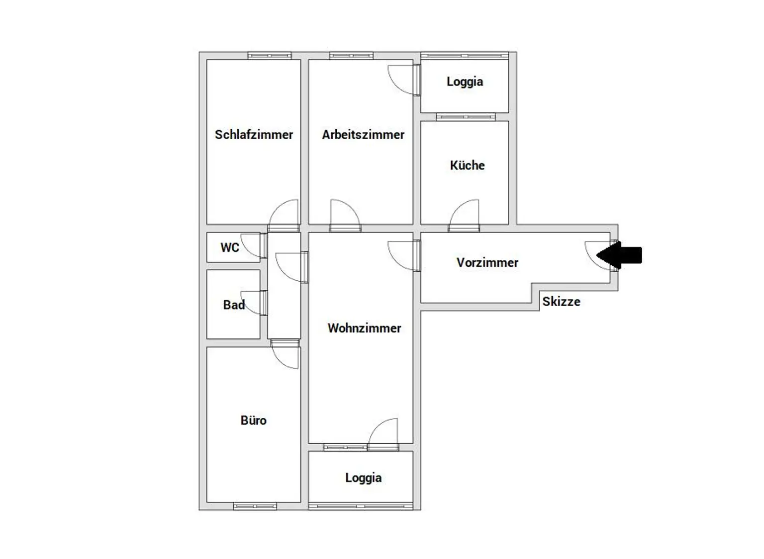 Grundriss Wohnung 1050 Wien