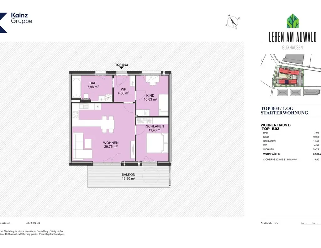 Willkommen in Ihrer neuen 3-Zimmer-Traumwohnung in Elixhausen!