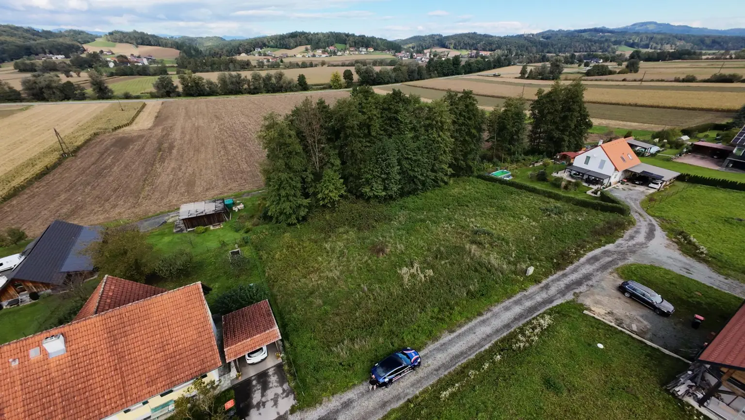 Grundstück im Saggautal: Sonnige Lage, Sackgassenzufahrt ,kein Bauzwang