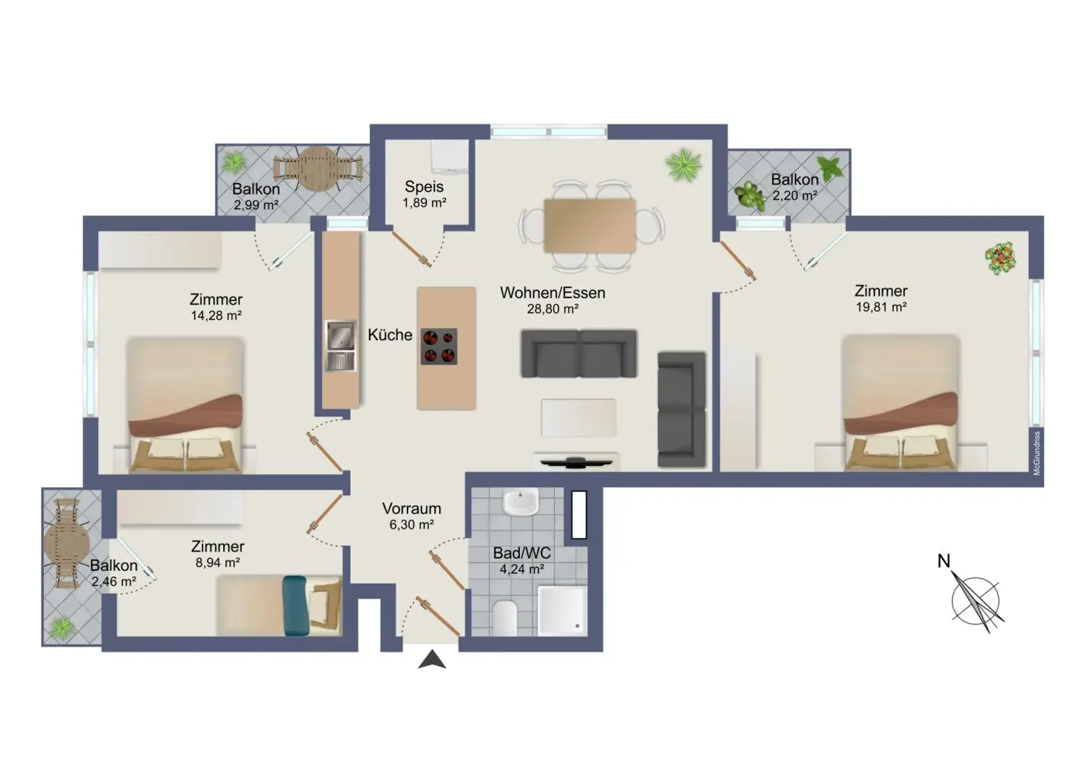 schematischer Grundriss
