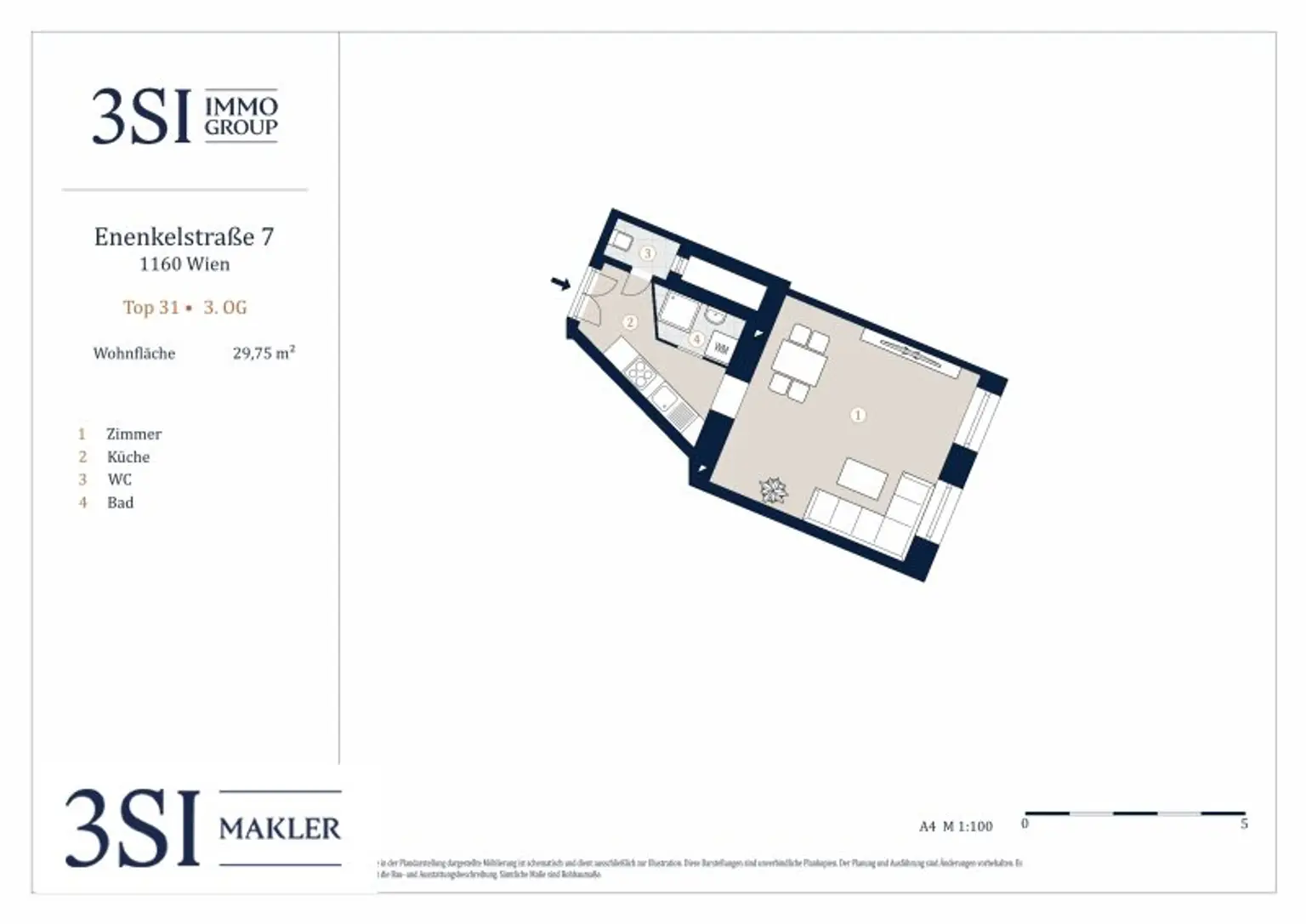 Smartes 1-Zimmer-Apartment in gepflegtem Haus – idealer Stadtwohnsitz!