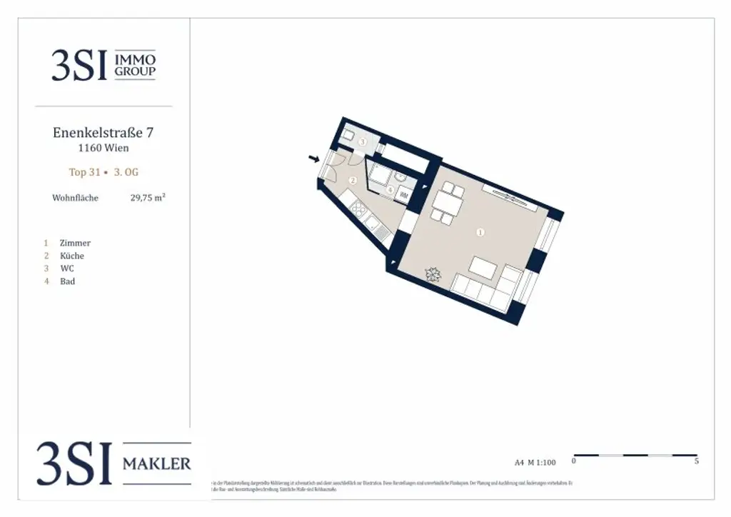 Smartes 1-Zimmer-Apartment in gepflegtem Haus – idealer Stadtwohnsitz!