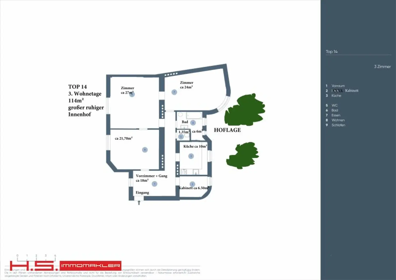 GRÜNDERZEITJUWEL - STILWOHNUNG IN SUPERLAGE - PERFEKTER  GRUNDRISS MIT GRÜNBLICK - 3. WOHNETAGE