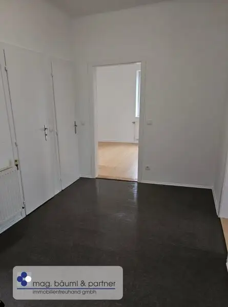 3 geräumige Zimmer, Küche mit Essplatz, Gartennutzung und PKW Stellplatz