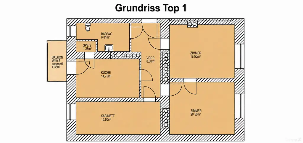 Grundriss Top 1