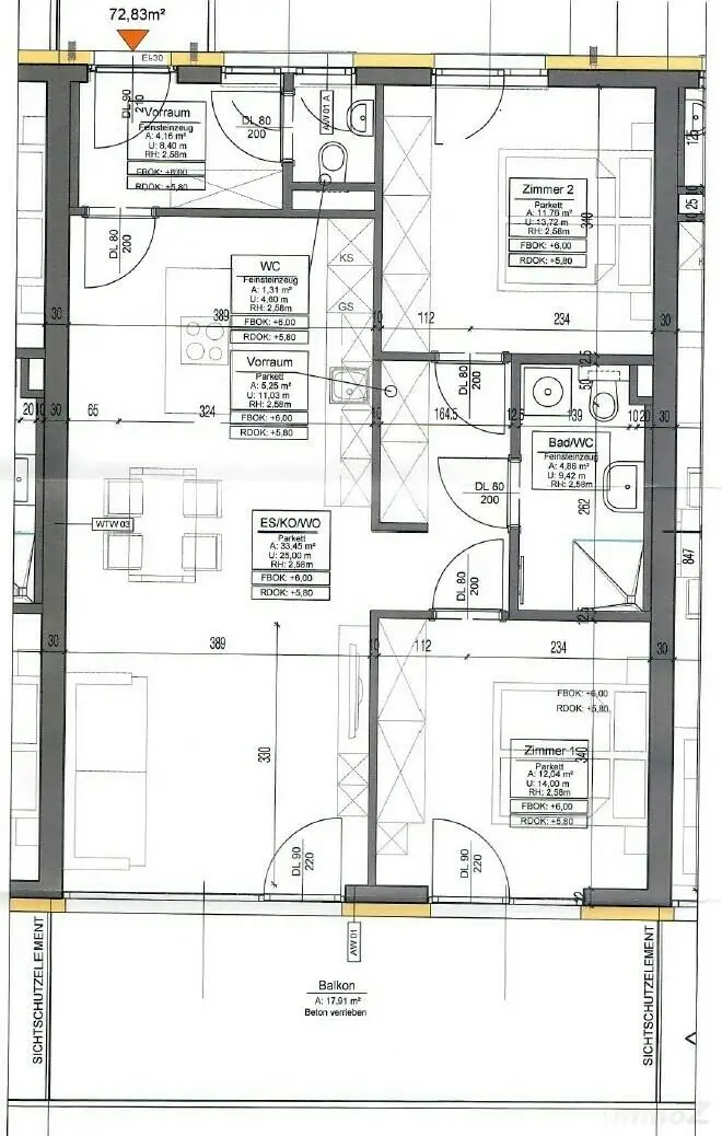 Moderne 3-Zimmer-Eigentumswohnung mit Süd-Balkon in der Pirchäckerstraße