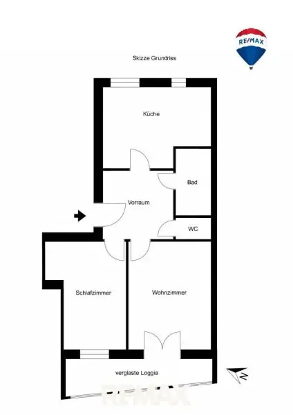 Skizze Grundriss