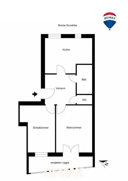 Skizze Grundriss