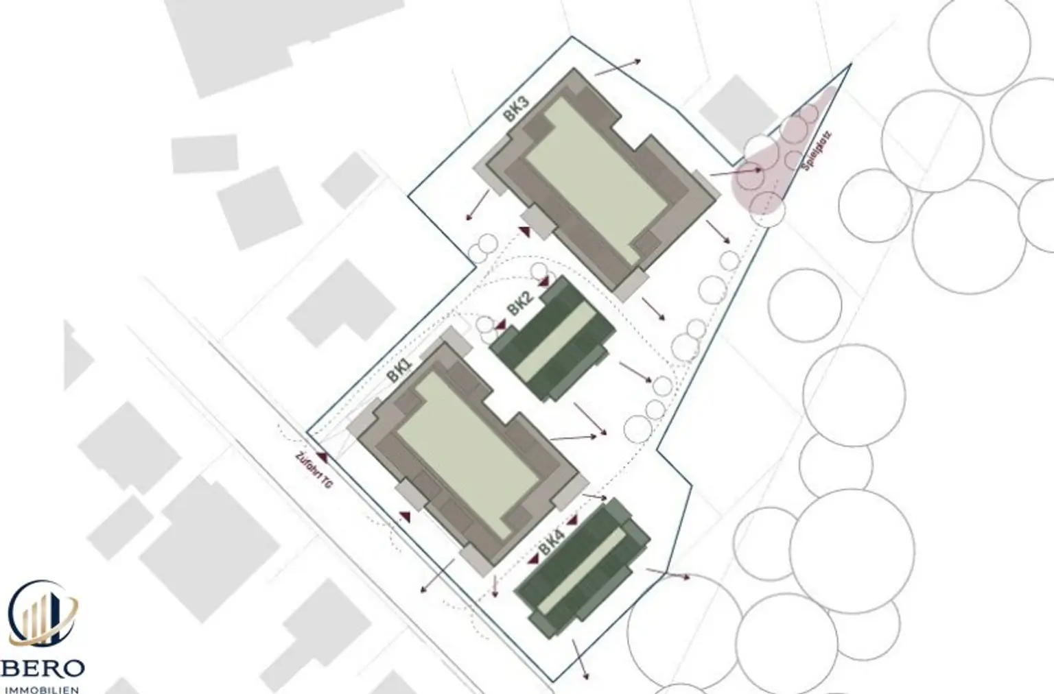 Nachhaltig errichtete Doppelhäuser und Wohnungen für anspruchsvolle Familien