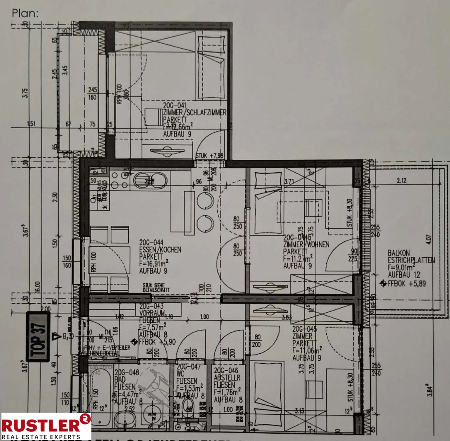 Grundriss inkl. m²