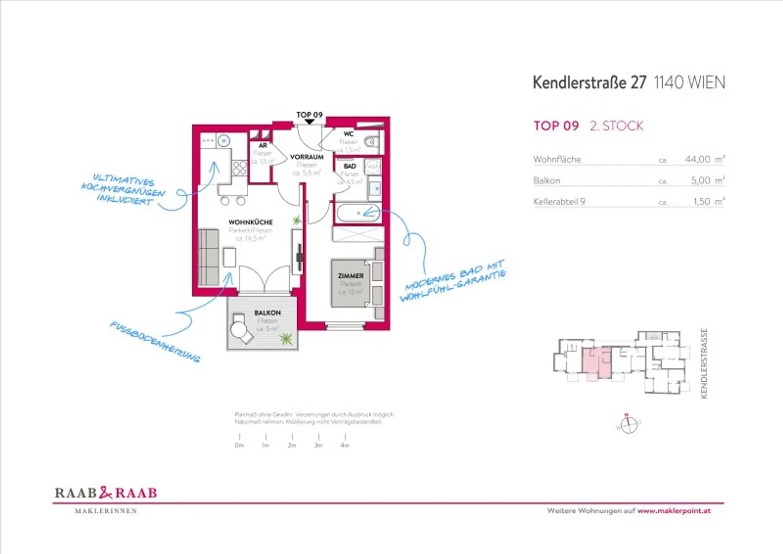 2-Zimmer Wohnung mit Balkon in den grünen Garten! Direkt bei U3 Kendlerstraße!