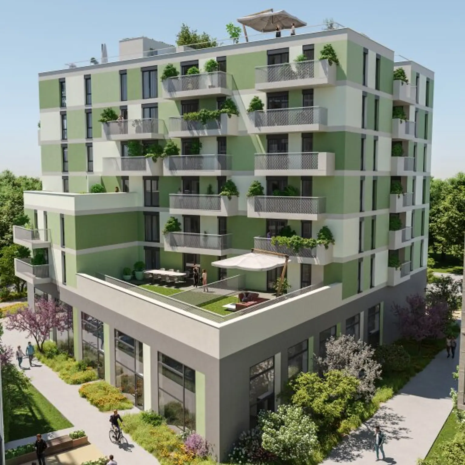 Der Beste Platz im Viertel - An der Schanze 25 - Begehrtes Wohnprojekt nahe Obere Alte Donau - Auf Eigengrund