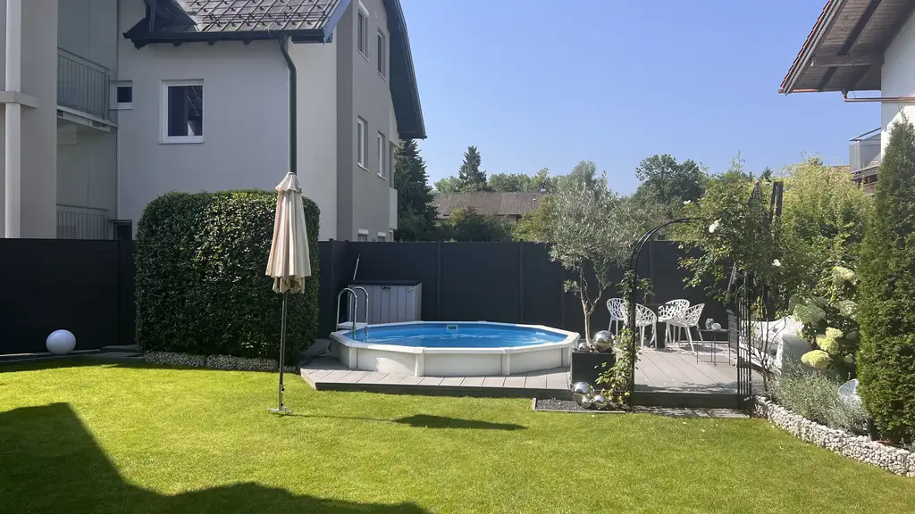 Moderne Gartenwohnung mit Pool: Komfortables Wohnen in Wals- Siezenheim für anspruchsvolle Genießer