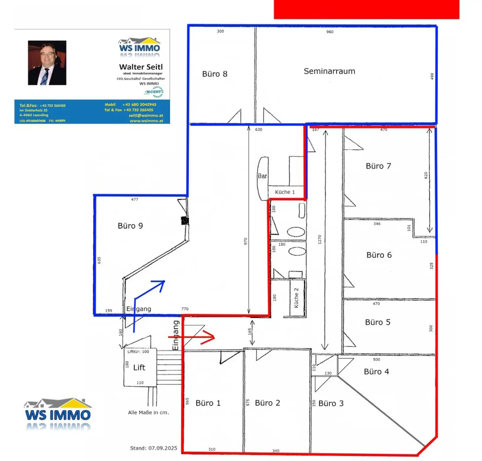 175m²  Büro/ Ordination