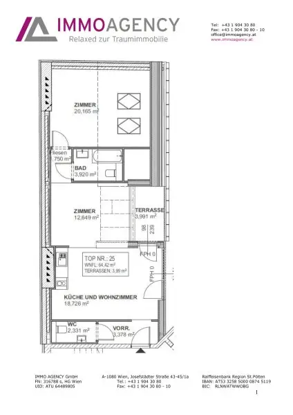 Helle Citywohnung mit Terrasse (Heizkosten inkl.)