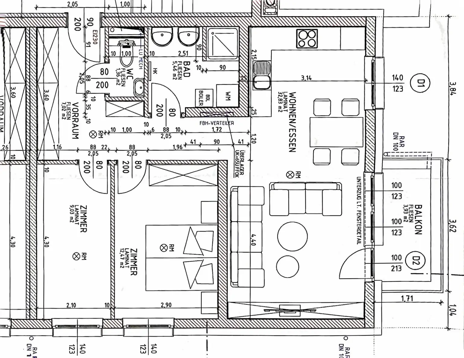 Moderne 3-Zimmer Wohnung mit Balkon und Parkplatz Top 22