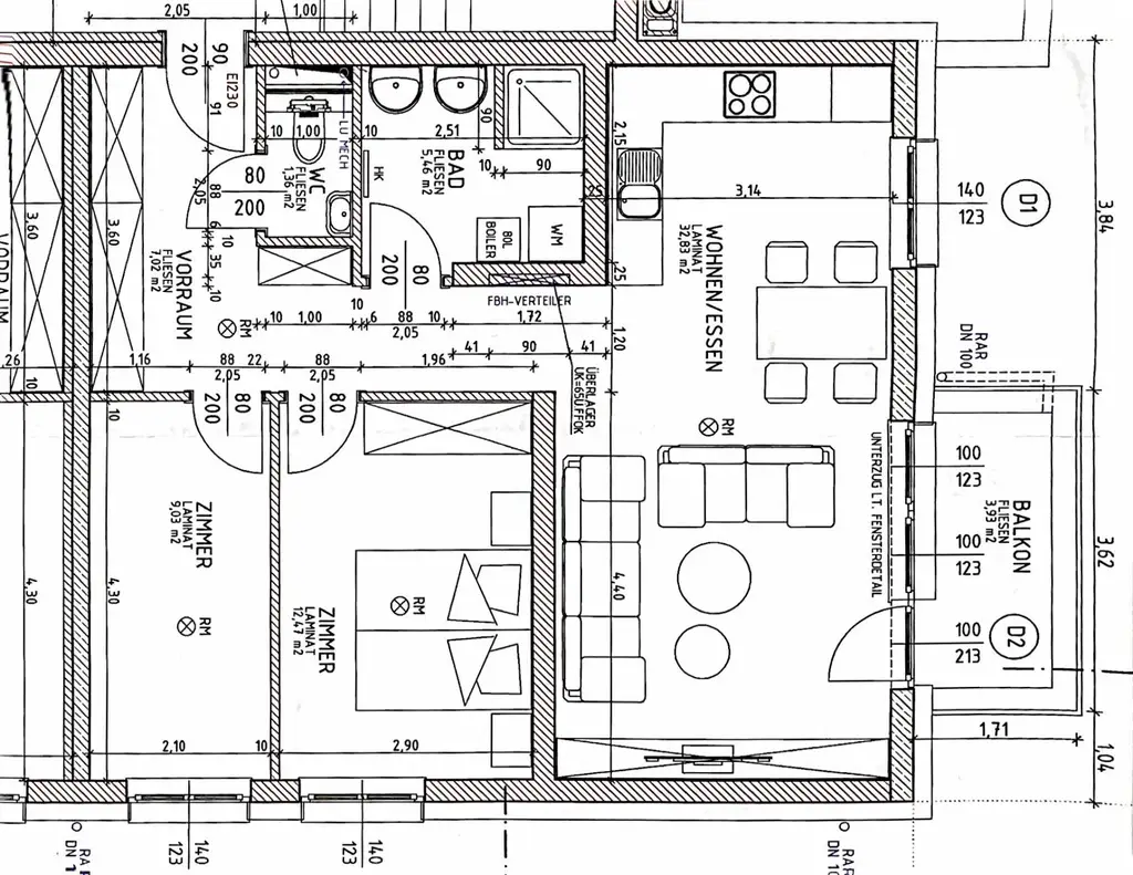 Moderne 3-Zimmer Wohnung mit Balkon und Parkplatz Top 22