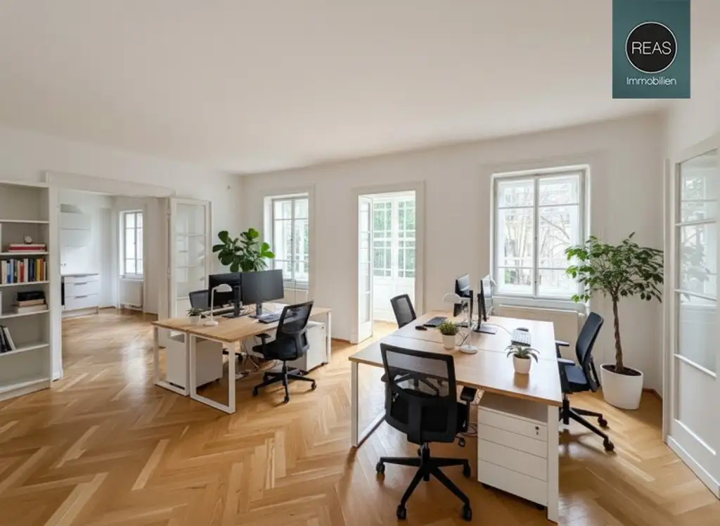 Büro mit Gartenblick und Erker in Bestlage neben dem Schubert-Museum! Gartennutzung inklusive!