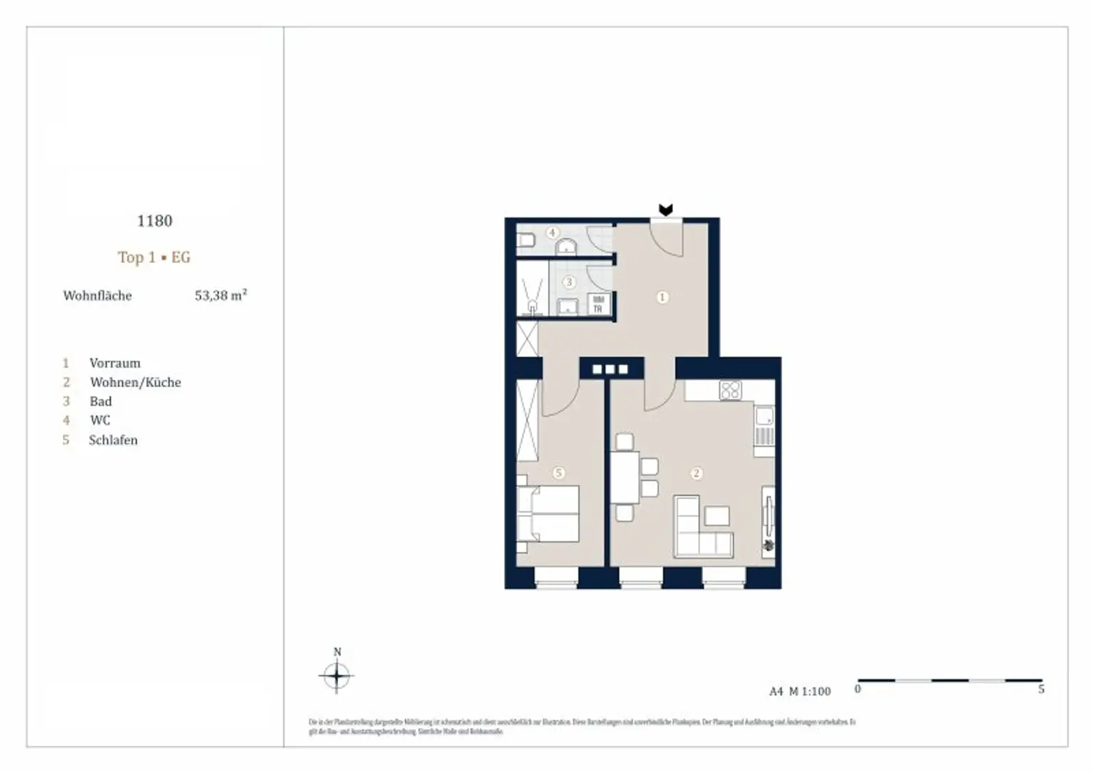 Exklusiver 2-Zimmer Erstbezug, Nähe Kutschkermarkt