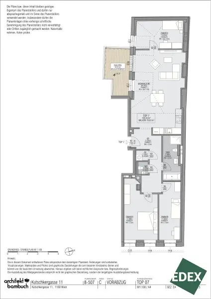 Am Kutschkermarkt | Exklusive 4-Zimmer-Neubauwohnung mit tollem Grundriss und Balkon