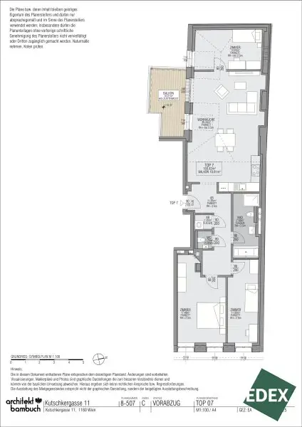 Am Kutschkermarkt | Exklusive 4-Zimmer-Neubauwohnung mit tollem Grundriss und Balkon