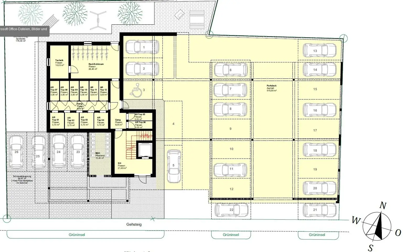 Grundriss EG (Carports)
