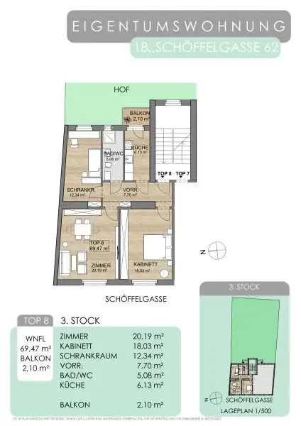 Charmante 3-Zimmer-Altbauwohnung mit Balkon, im 18. Bezirk!