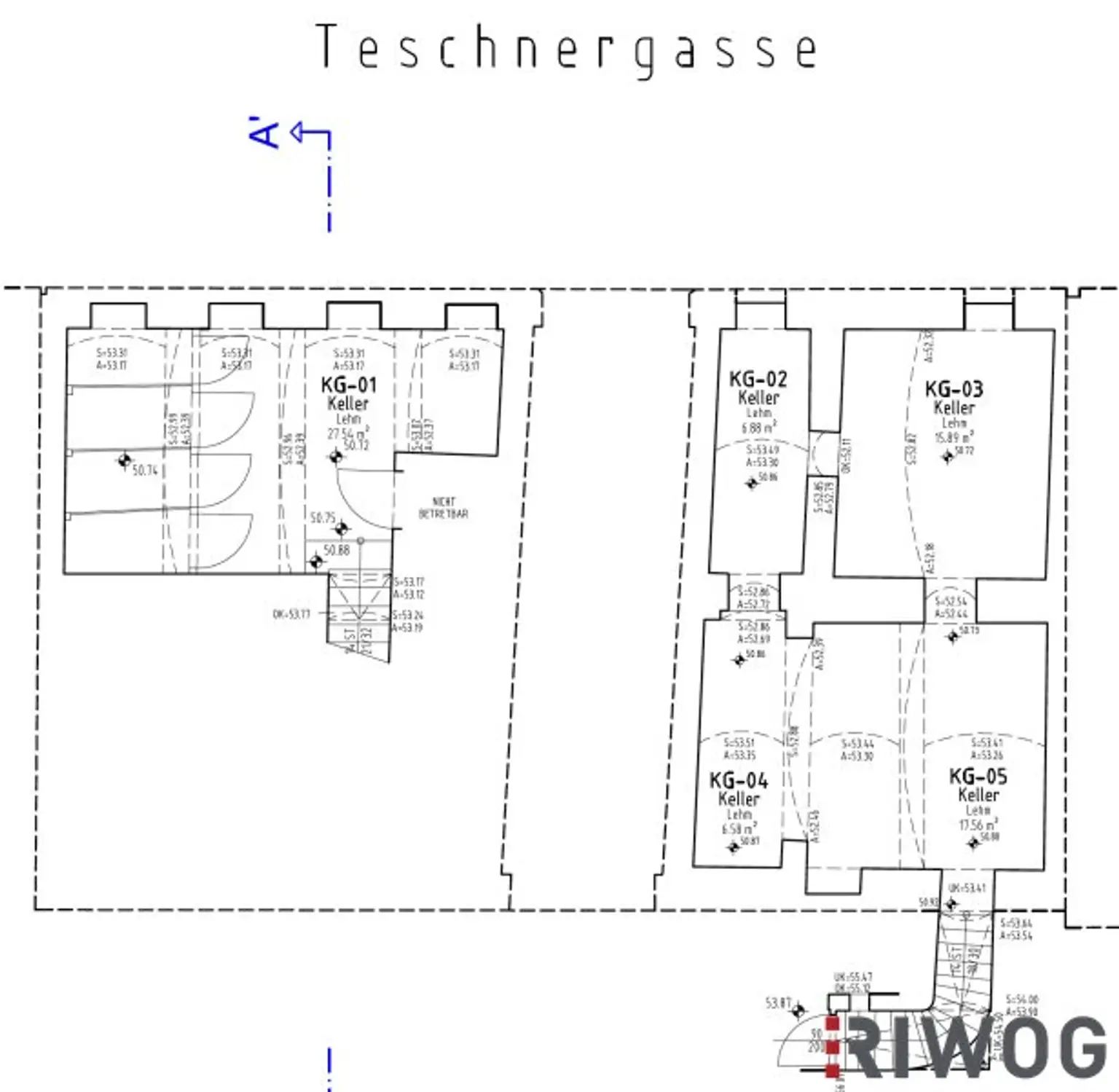 Kellergeschoss Vermessungsplan