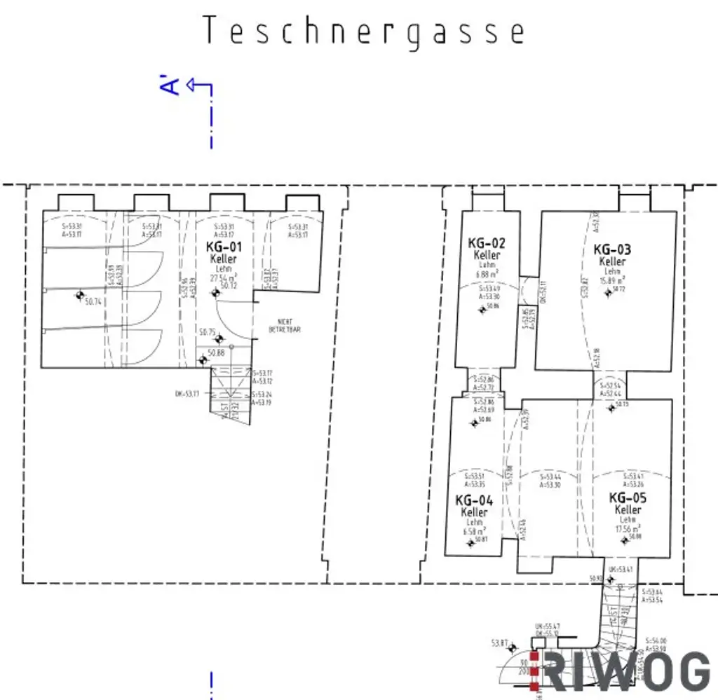 Kellergeschoss Vermessungsplan