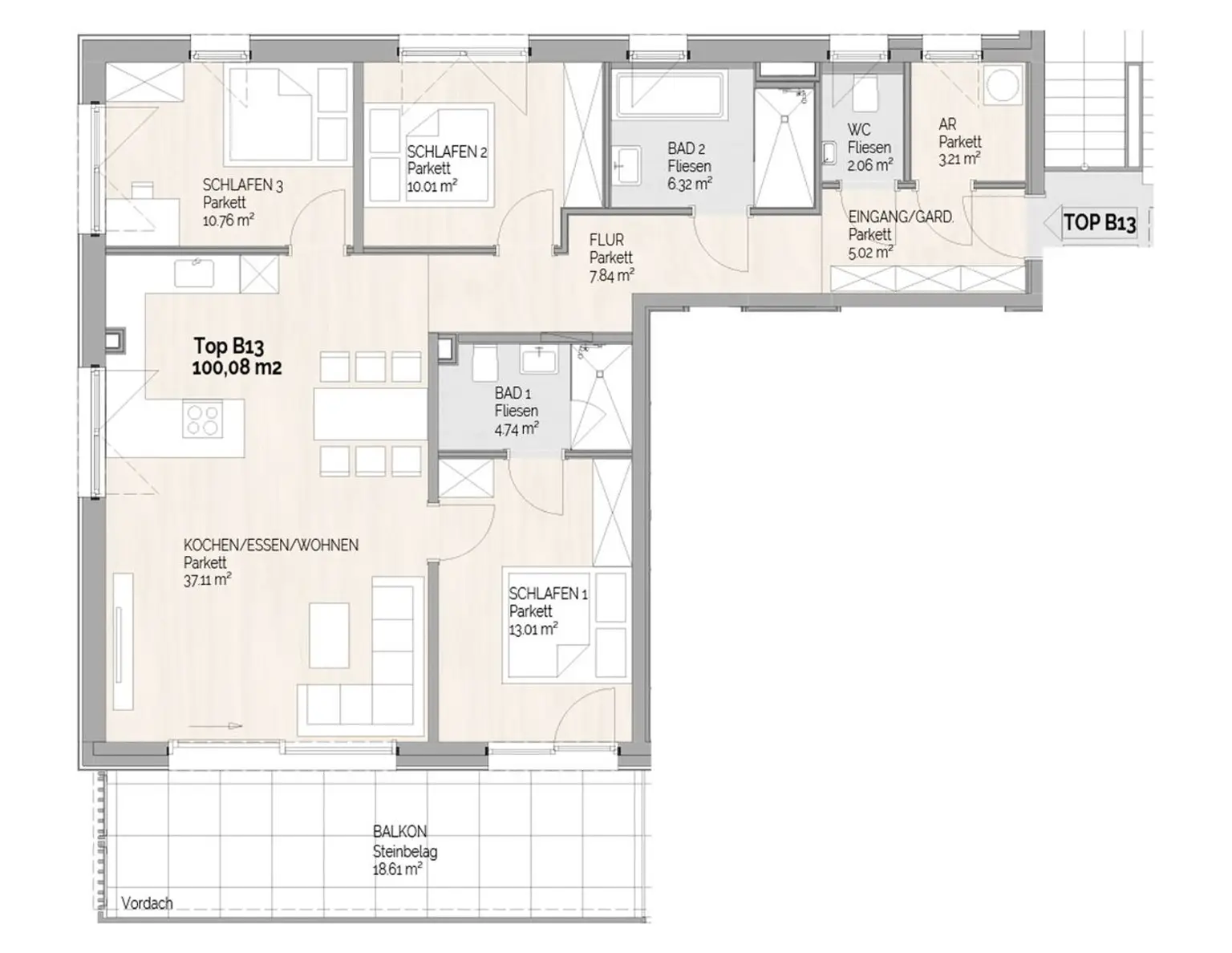 Großzügige 4-Zimmer-Wohnung mit Balkon in Schladming