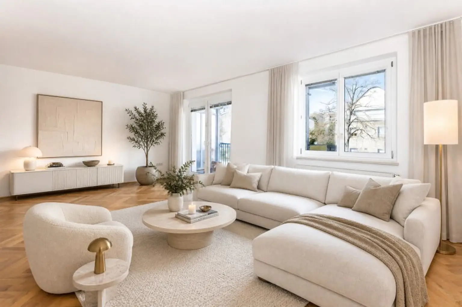 Wohnzimmer gestaged
