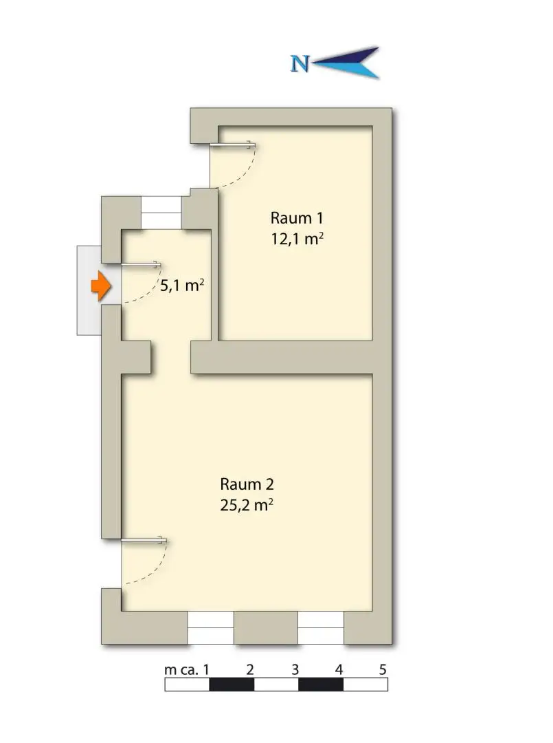 Grundriss-Skizze Maße ca.