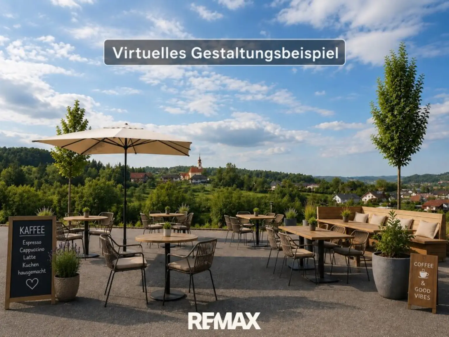 Virtuelles Gestaltungskonzept – Gastterrasse