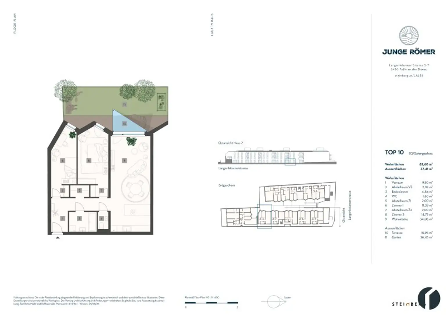 3 Zimmer Gartenwohnung Nähe Donaulände, Zentrum