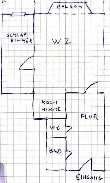 Gut geschnittene 2-Zimmer-Wohnung mit kleinem Balkon - U-Bahn Nähe