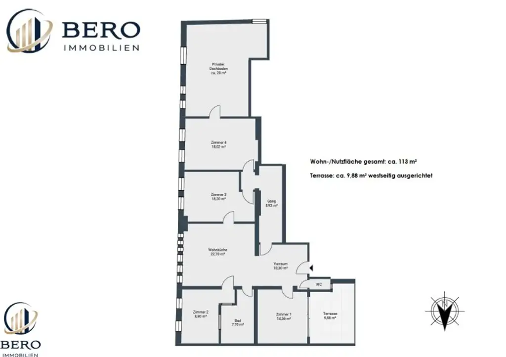 "Diese 5 Zimmer-Altbauwohnung mit sonniger Terrasse wartet genau auf SIE"