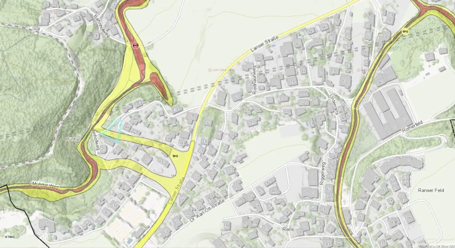 Tiris Gefahrenzonenplan