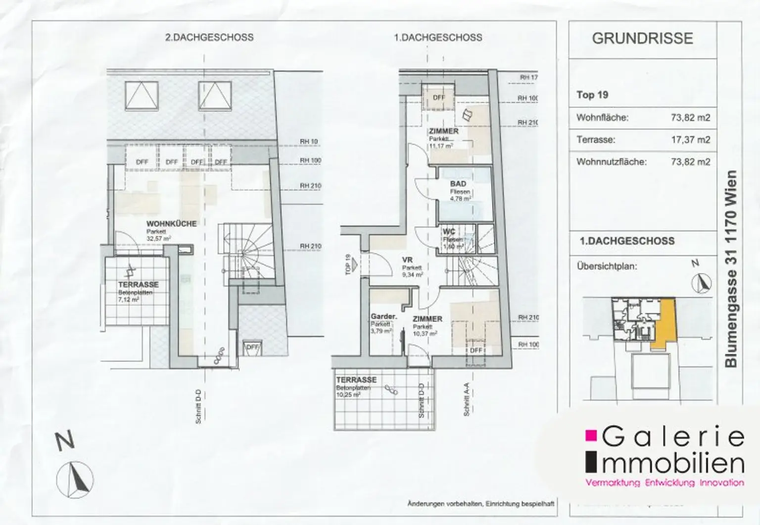 PASSIVHAUS - Barrierefreie DG-Wohnung mit 2 Terrassen - sonnig und hell - Tiefgarage