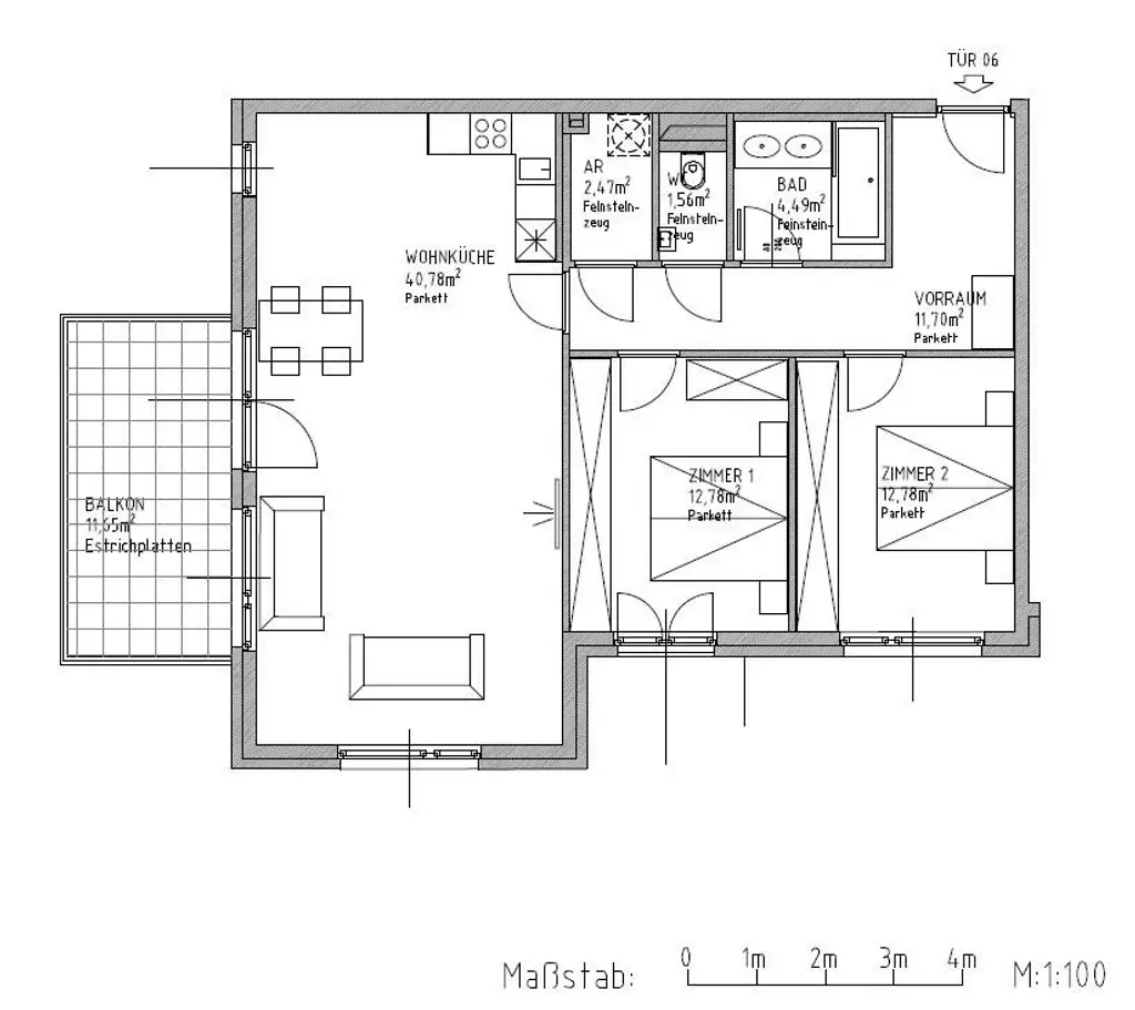 Traumwohnung mit super-großem, überdachten SÜD-Balkon!