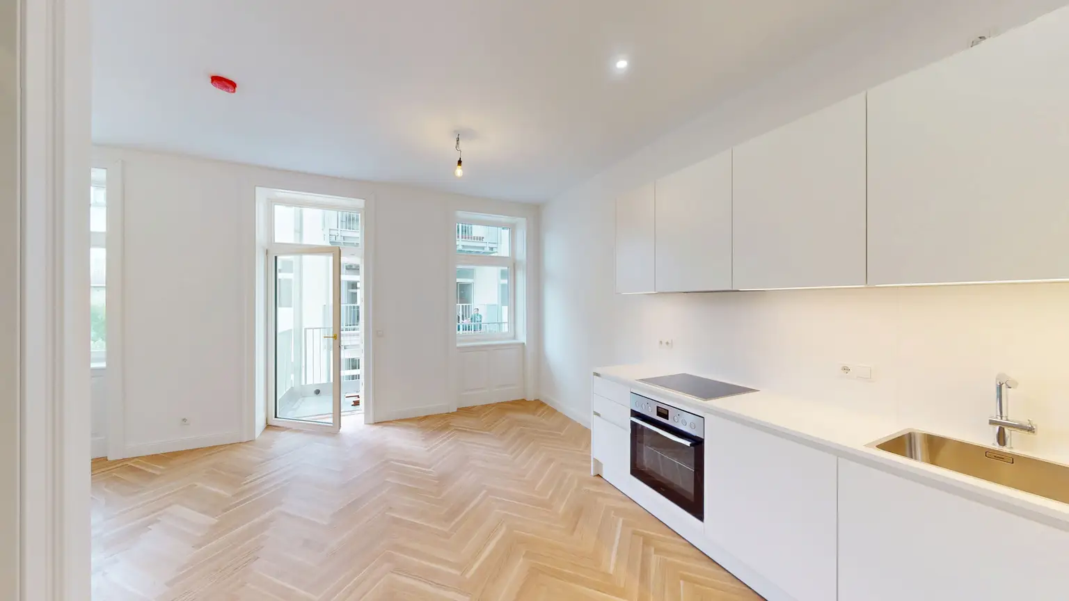 Moderne 2-Zimmer-Wohnung mit offener Wohnküche und Balkon
