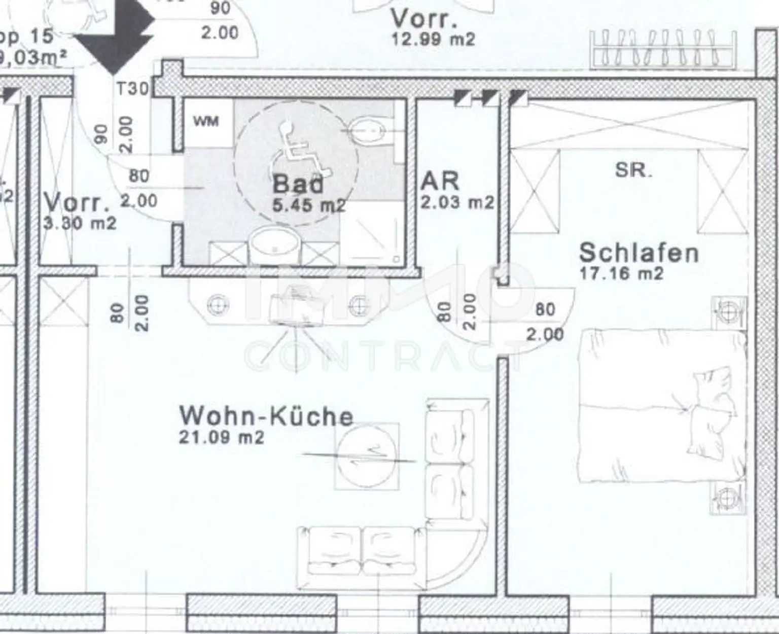 Tolle 2-Zimmer Balkonwohnung in der  Drouotstraße 4 - Top15