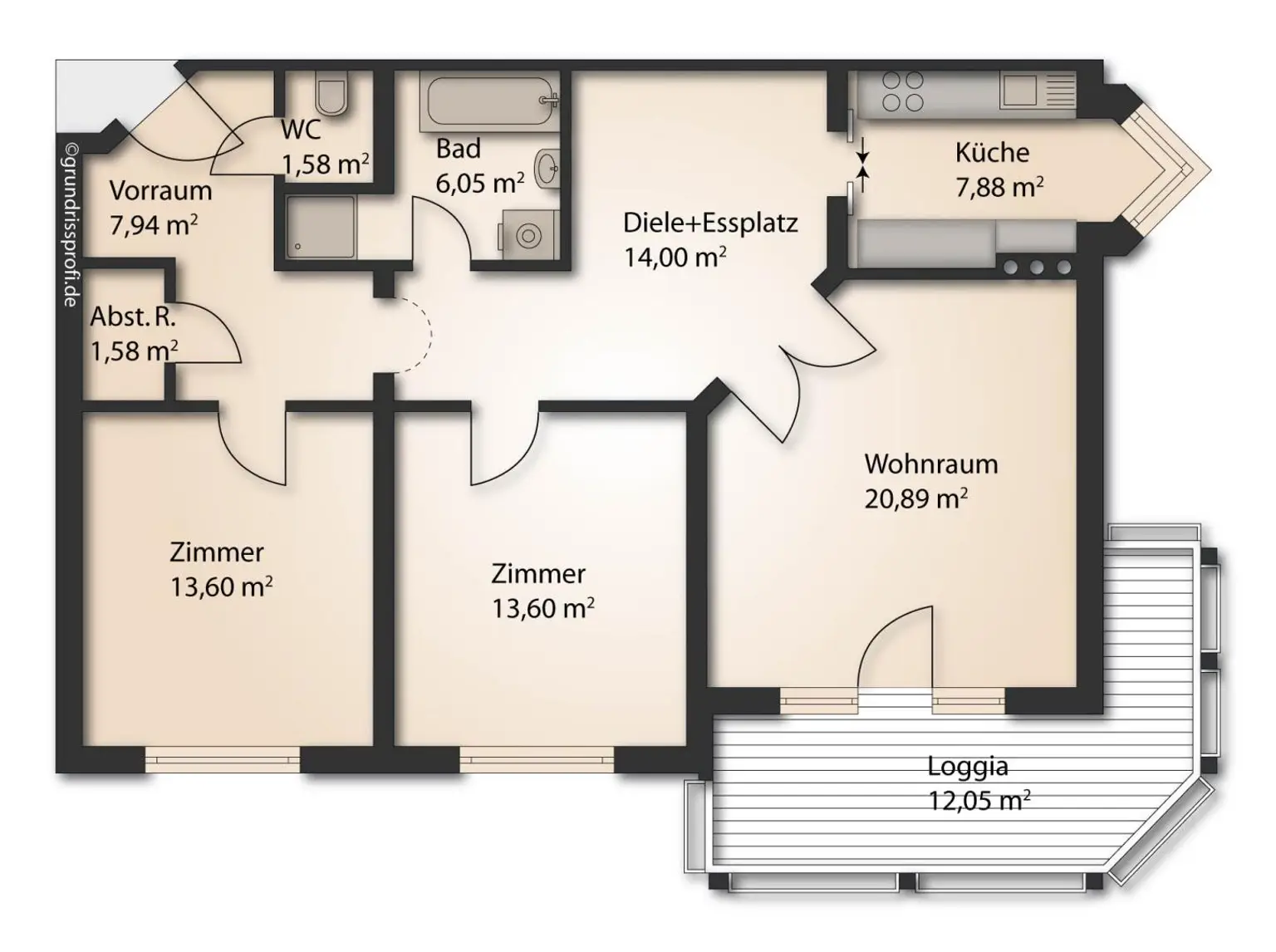 Großzügige 3-Zimmer-Wohnung in familienfreundlicher Lage